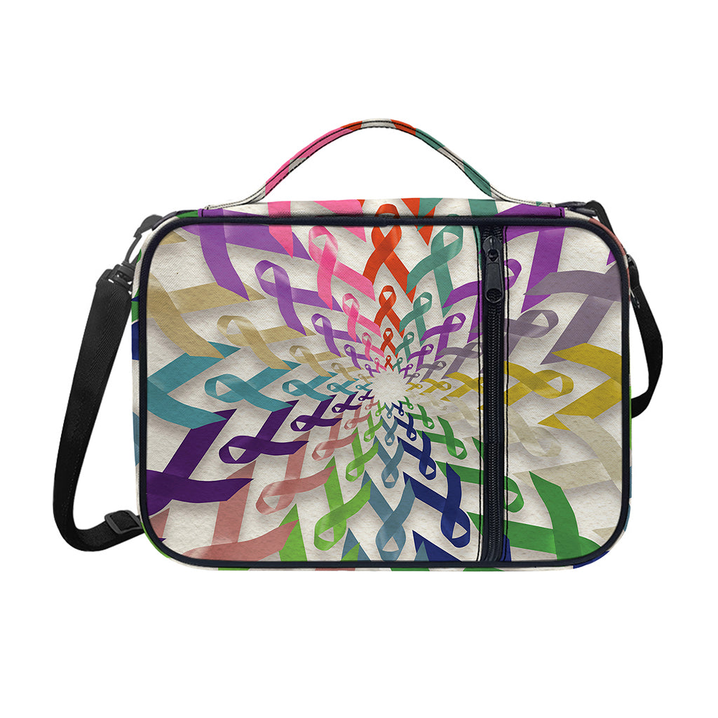 All Cancer Awareness Mandala Print Shoulder Strap Bible Bag