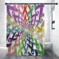 All Cancer Awareness Mandala Print Shower Curtain