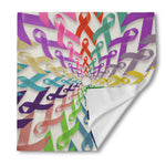 All Cancer Awareness Mandala Print Silk Bandana