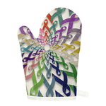 All Cancer Awareness Mandala Print Single Oven Mitt