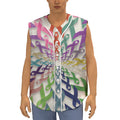 All Cancer Awareness Mandala Print Sleeveless Baseball Jersey