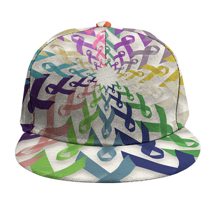 All Cancer Awareness Mandala Print Snapback Cap