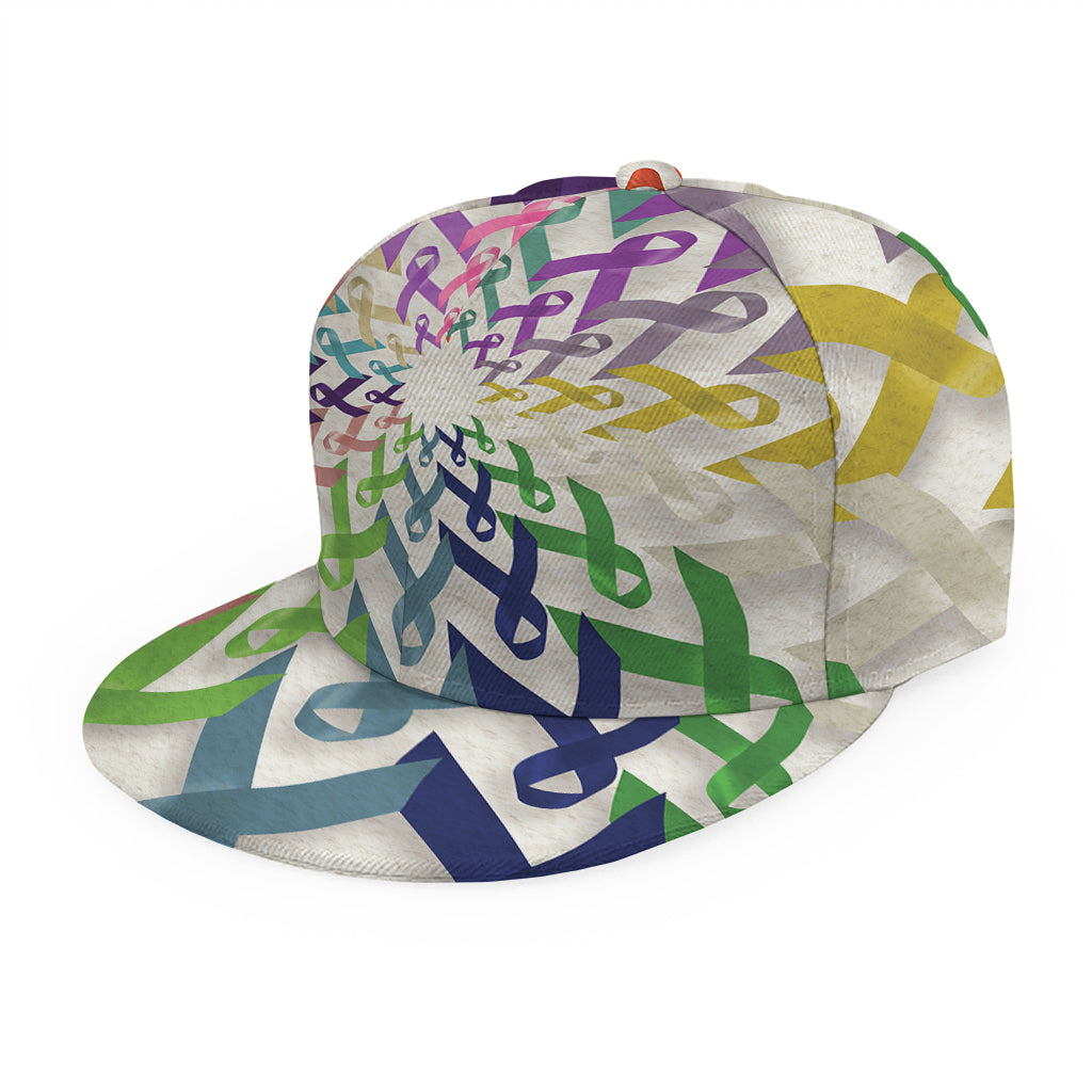 All Cancer Awareness Mandala Print Snapback Cap