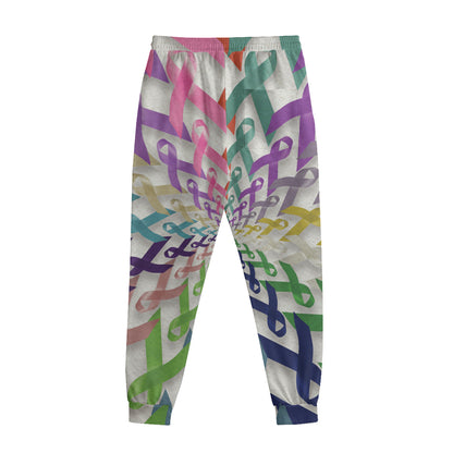 All Cancer Awareness Mandala Print Sweatpants