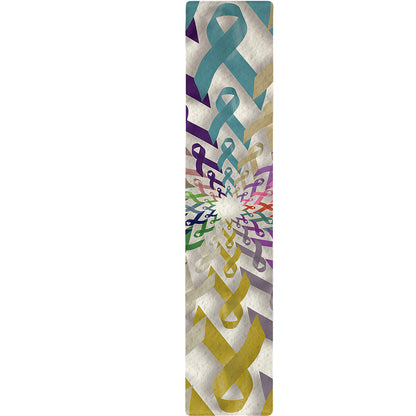 All Cancer Awareness Mandala Print Table Runner