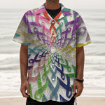 All Cancer Awareness Mandala Print Textured Short Sleeve Shirt
