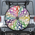 All Cancer Awareness Mandala Print Tire Cover With Camera Hole