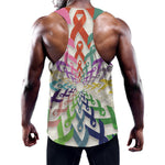 All Cancer Awareness Mandala Print Training Tank Top
