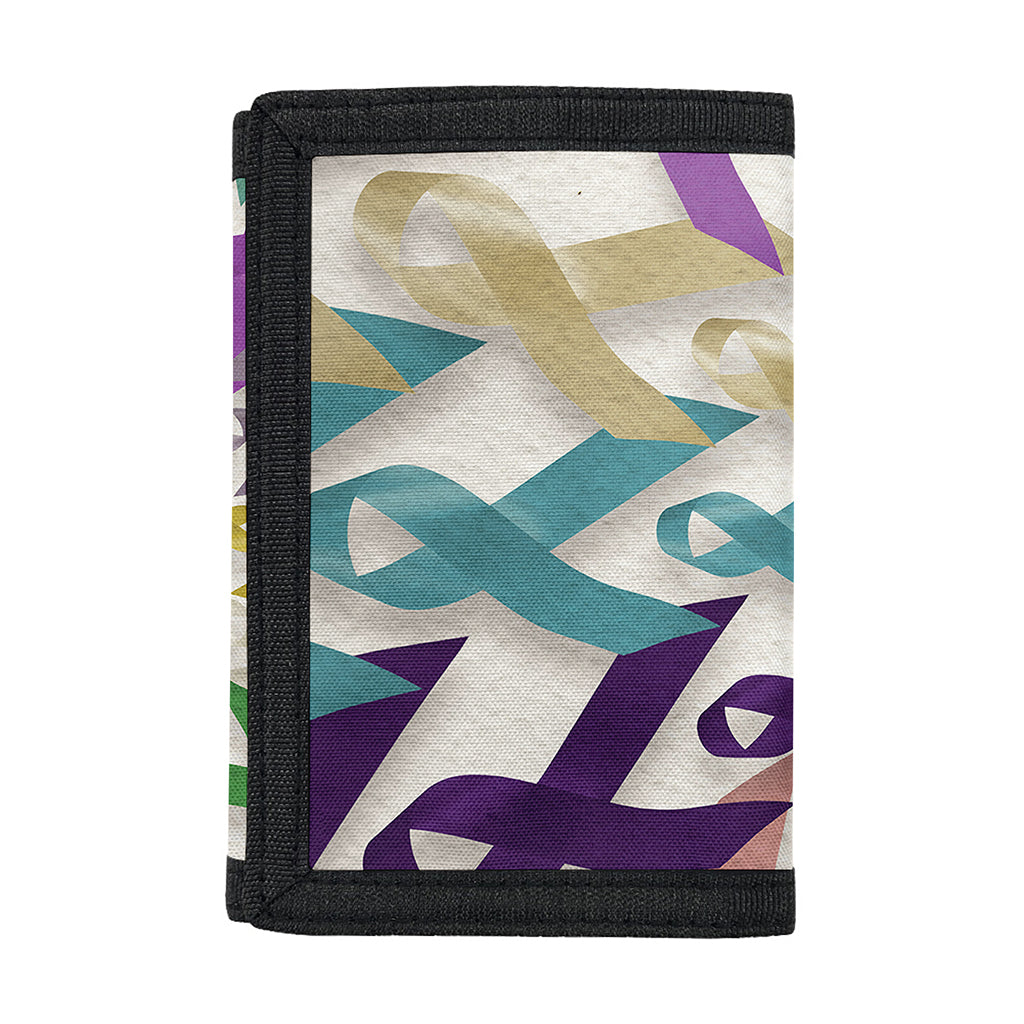 All Cancer Awareness Mandala Print Trifold Wallet