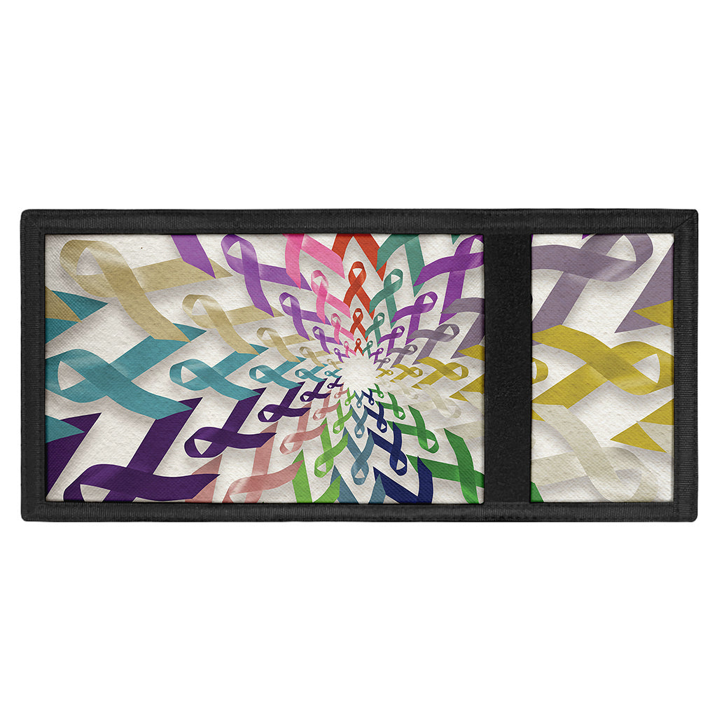 All Cancer Awareness Mandala Print Trifold Wallet