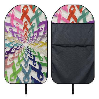 All Cancer Awareness Mandala Print Waterproof Car Seat Cover