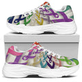 All Cancer Awareness Mandala Print White Chunky Shoes