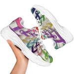 All Cancer Awareness Mandala Print White Chunky Shoes