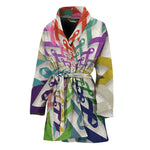 All Cancer Awareness Mandala Print Women's Bathrobe