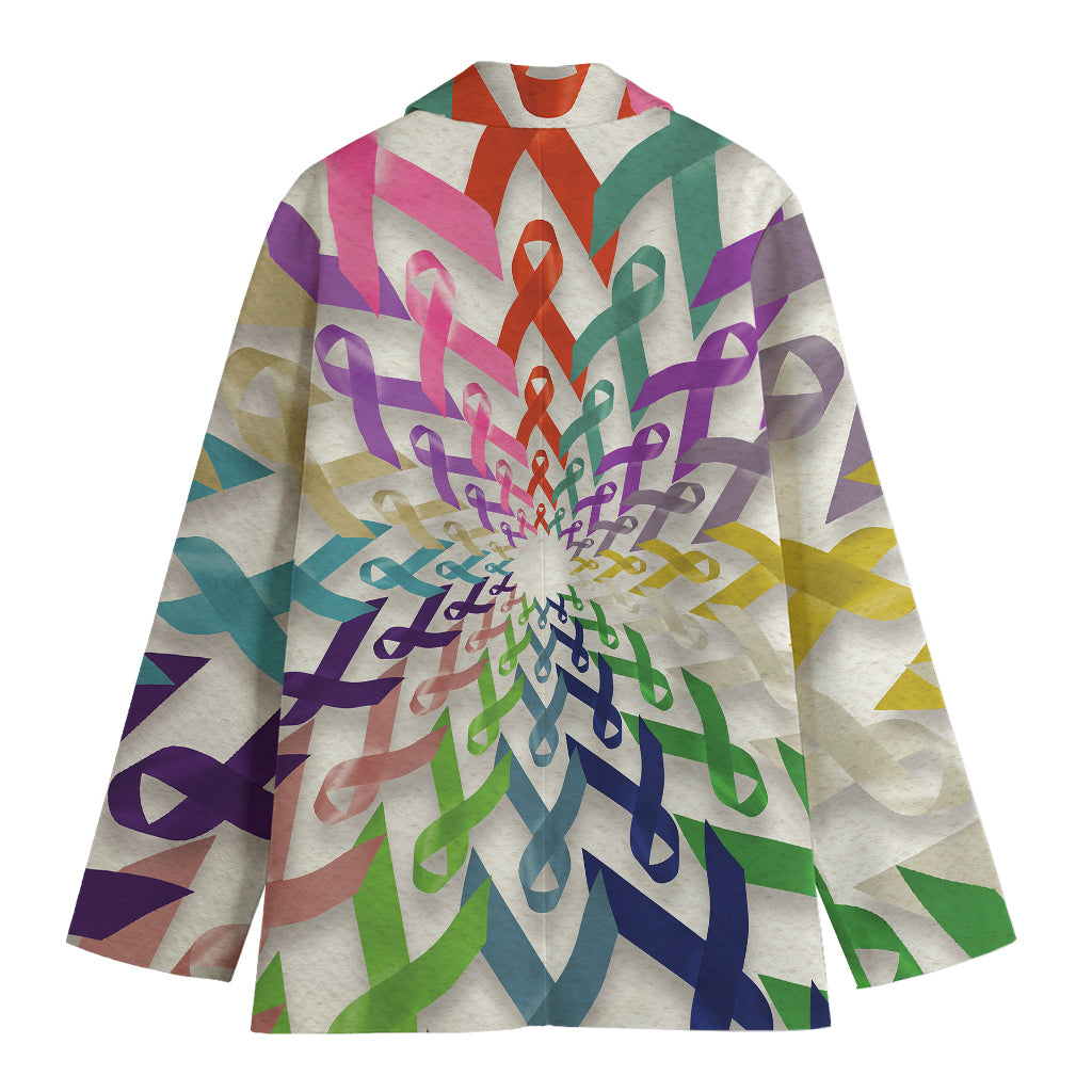 All Cancer Awareness Mandala Print Women's Blazer