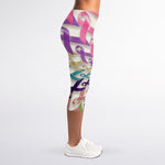 All Cancer Awareness Mandala Print Women's Capri Leggings