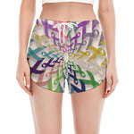 All Cancer Awareness Mandala Print Women's Split Running Shorts
