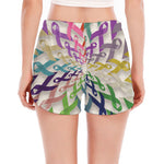 All Cancer Awareness Mandala Print Women's Split Running Shorts