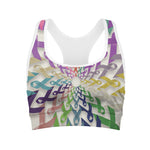 All Cancer Awareness Mandala Print Women's Sports Bra