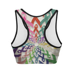 All Cancer Awareness Mandala Print Women's Sports Bra
