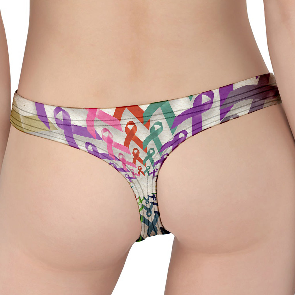 All Cancer Awareness Mandala Print Women's Thong