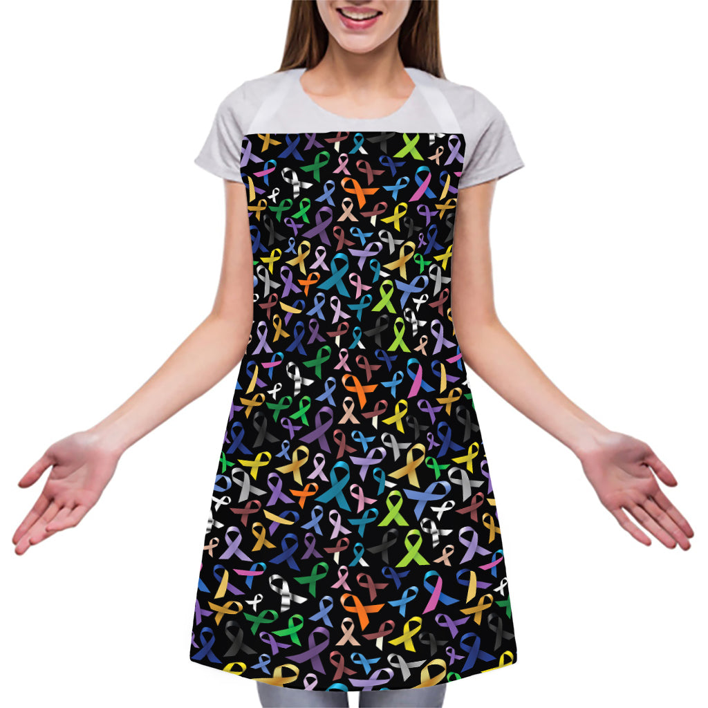 All Cancer Awareness Pattern Print Adjustable Apron