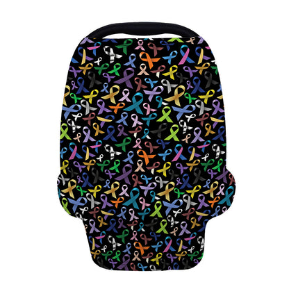 All Cancer Awareness Pattern Print Baby Seat Cover