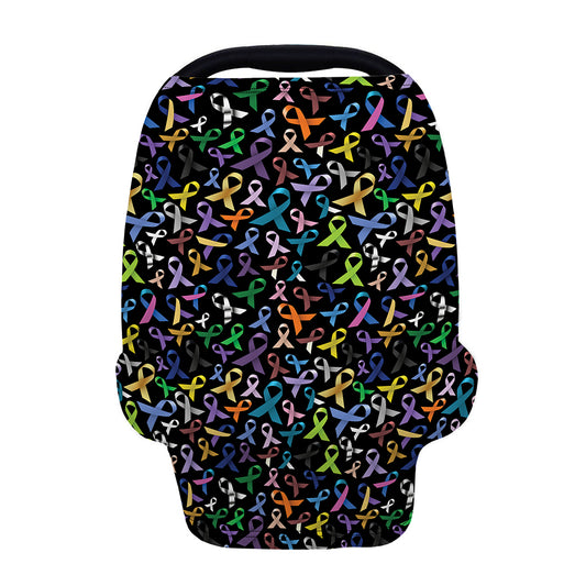 All Cancer Awareness Pattern Print Baby Seat Cover