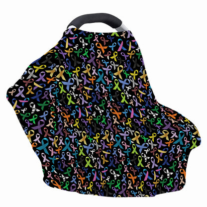 All Cancer Awareness Pattern Print Baby Seat Cover