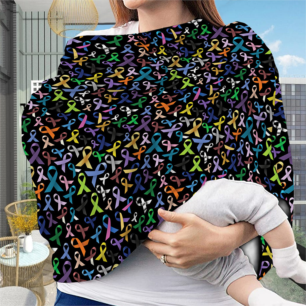 All Cancer Awareness Pattern Print Baby Seat Cover