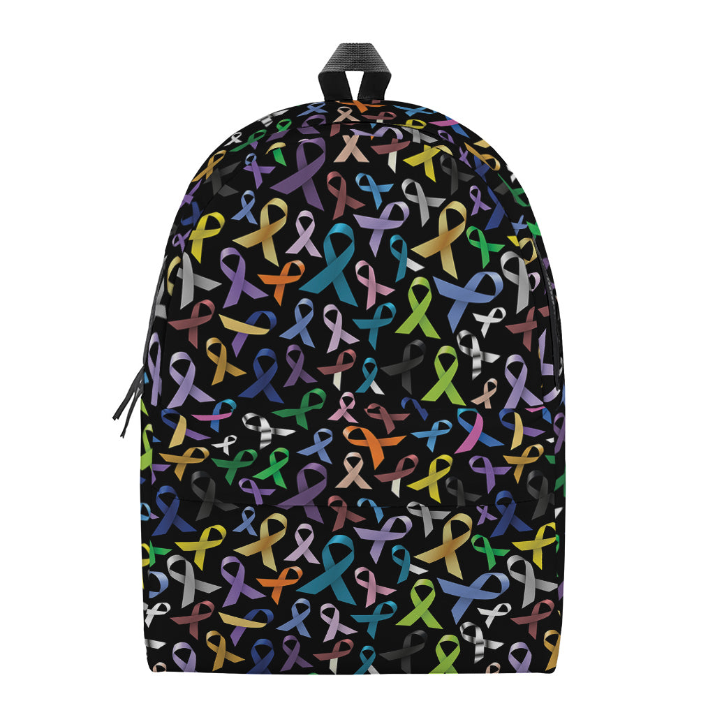 All Cancer Awareness Pattern Print Backpack
