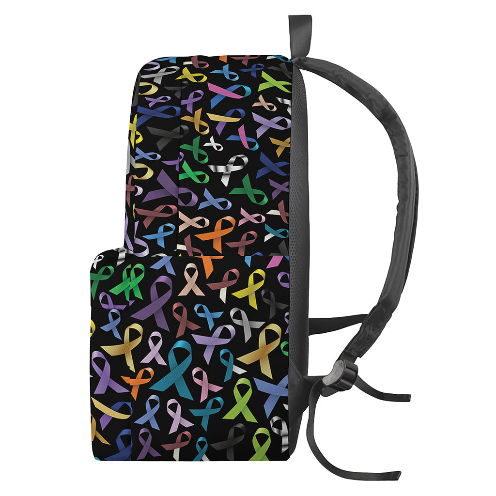 All Cancer Awareness Pattern Print Backpack