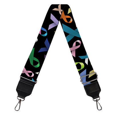 All Cancer Awareness Pattern Print Bag Strap