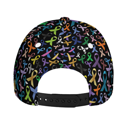All Cancer Awareness Pattern Print Baseball Cap