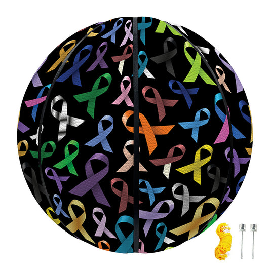 All Cancer Awareness Pattern Print Basketball
