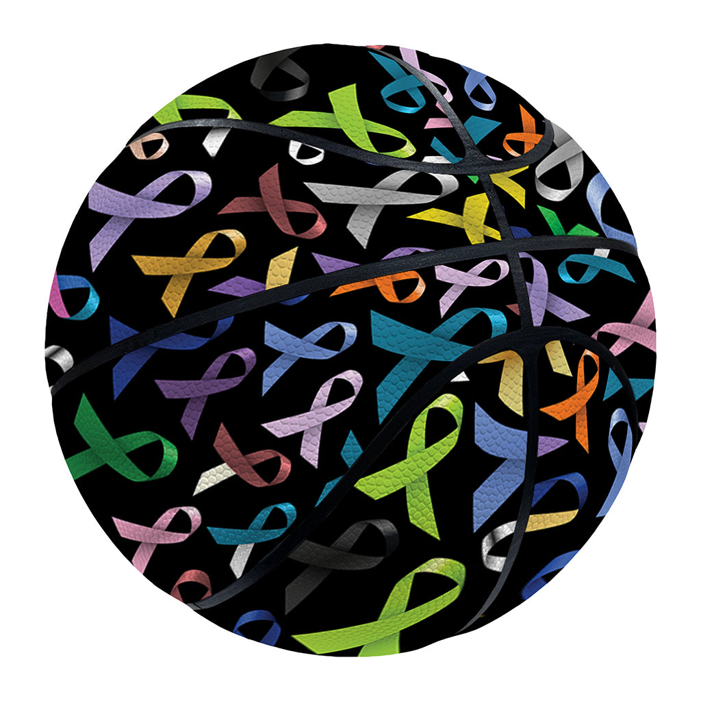All Cancer Awareness Pattern Print Basketball
