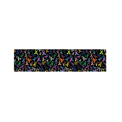 All Cancer Awareness Pattern Print Bed Runner