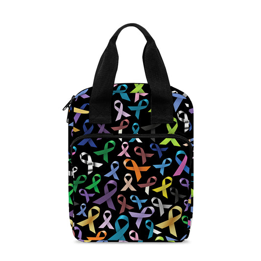 All Cancer Awareness Pattern Print Bible Tote Bag
