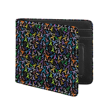 All Cancer Awareness Pattern Print Bifold Wallet