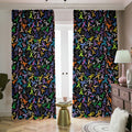 All Cancer Awareness Pattern Print Dimout Pencil Pleat Curtains