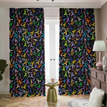 All Cancer Awareness Pattern Print Blackout Pencil Pleat Curtains