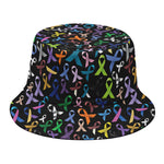 All Cancer Awareness Pattern Print Bucket Hat