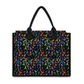 All Cancer Awareness Pattern Print Canvas Tote Bag