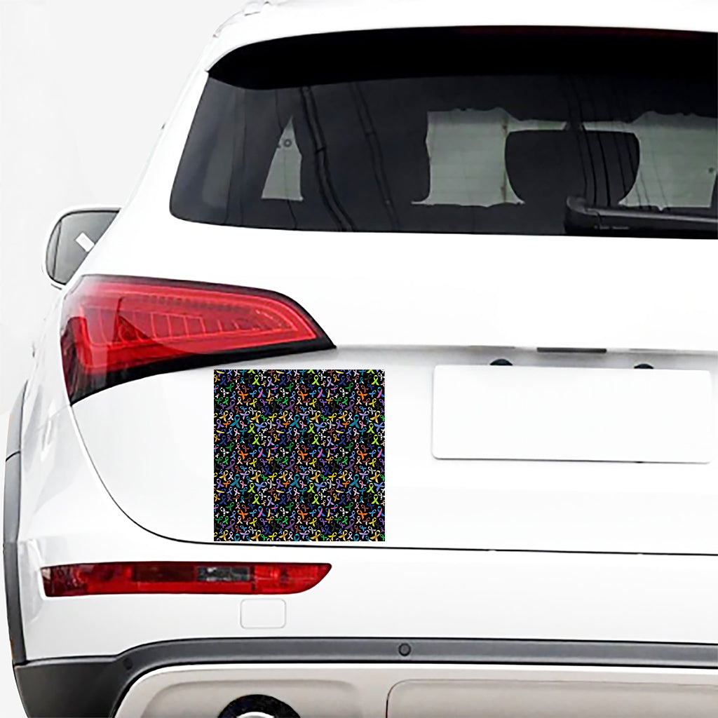 All Cancer Awareness Pattern Print Car Sticker