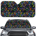 All Cancer Awareness Pattern Print Car Windshield Sun Shade