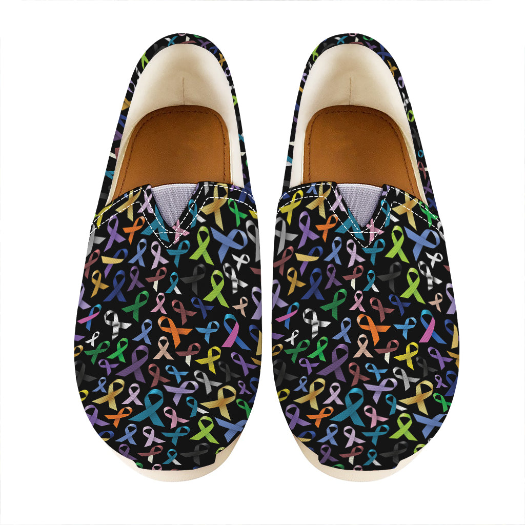 All Cancer Awareness Pattern Print Casual Shoes