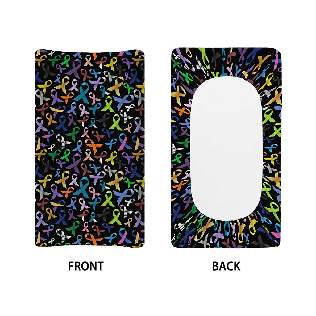 All Cancer Awareness Pattern Print Changing Pad Cover