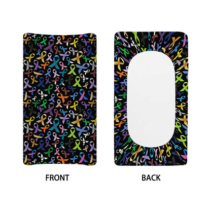 All Cancer Awareness Pattern Print Changing Pad Cover