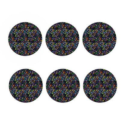 All Cancer Awareness Pattern Print Coaster Set