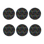 All Cancer Awareness Pattern Print Coaster Set